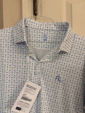 NWT SOLD OUT Rhoback Men's Short Sleeve Performance Polo – “The Barrel”